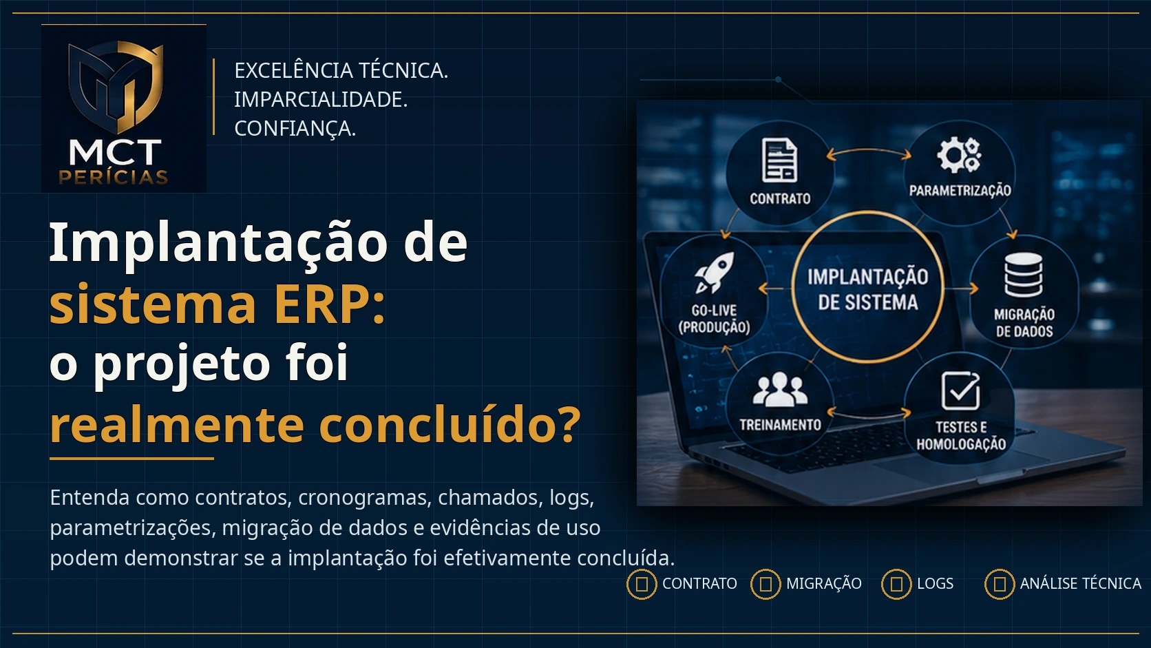 Capa do artigo Implantação de sistema ERP: como a perícia verifica se o projeto foi realmente concluído?