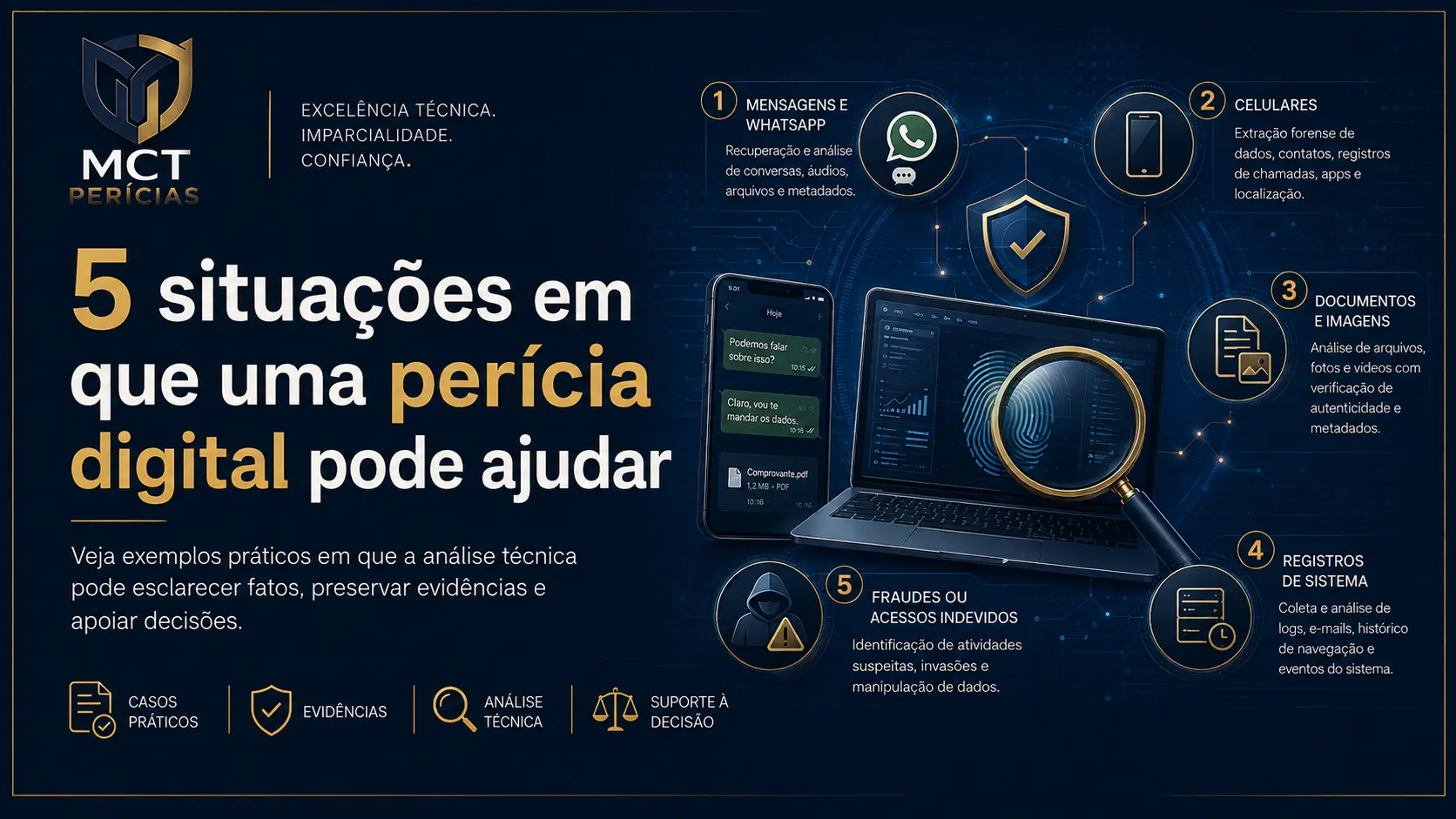 Capa do artigo 5 situações em que uma perícia digital pode ajudar